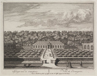 KG 06236
<br/>
't Gezigt van de Orangerie.
<br/>
<em>Moucheron, Isaac de (1667-1744)</em>